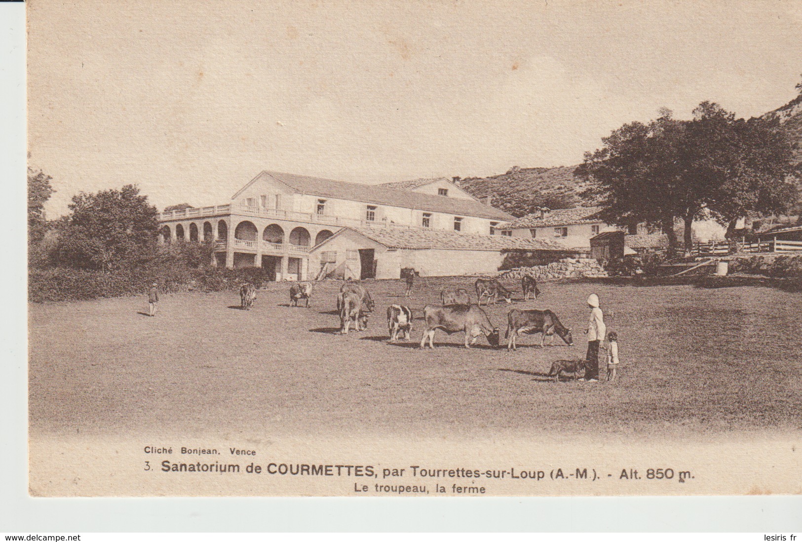 CPA - SANATORIUM DE COURMETTES  - PAR TOURRETTES SUR LOUP -  LE TROUPEAU - LA FERME - BONJEAN - 3 - - Otros & Sin Clasificación