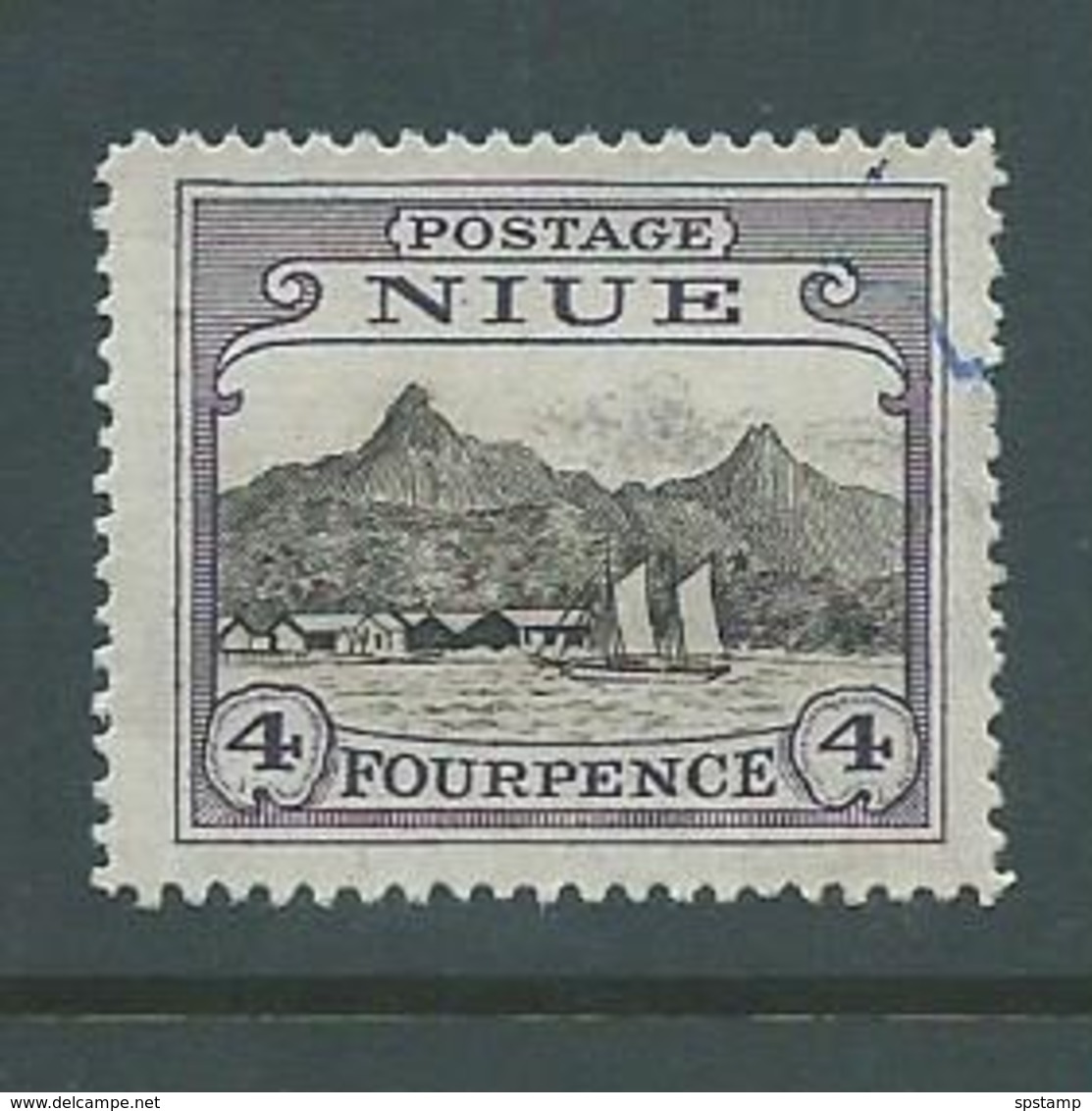 Niue 1925 4d Harbour Used , Dubious Cancel - Niue