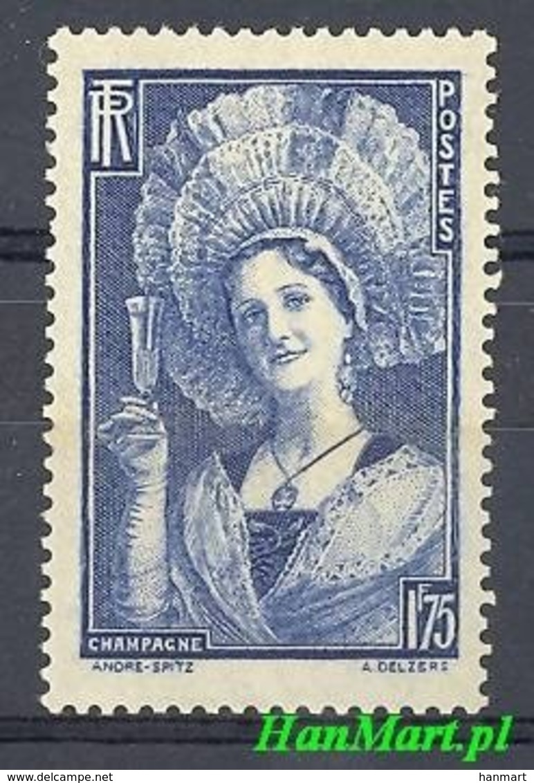 France 1938 Mi 428 Mh - Mint Hinched ( PZE1 FRN428dav106B ) - Wein & Alkohol