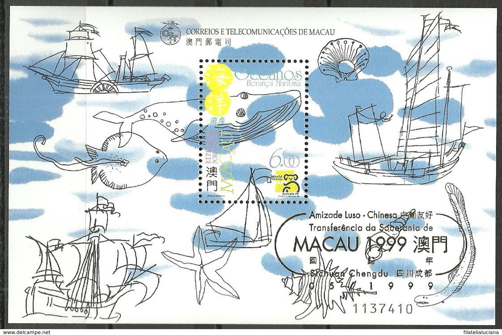 Macau 1999 MNH Full Set Maritime, Ships, Scott 977-78a - Other & Unclassified