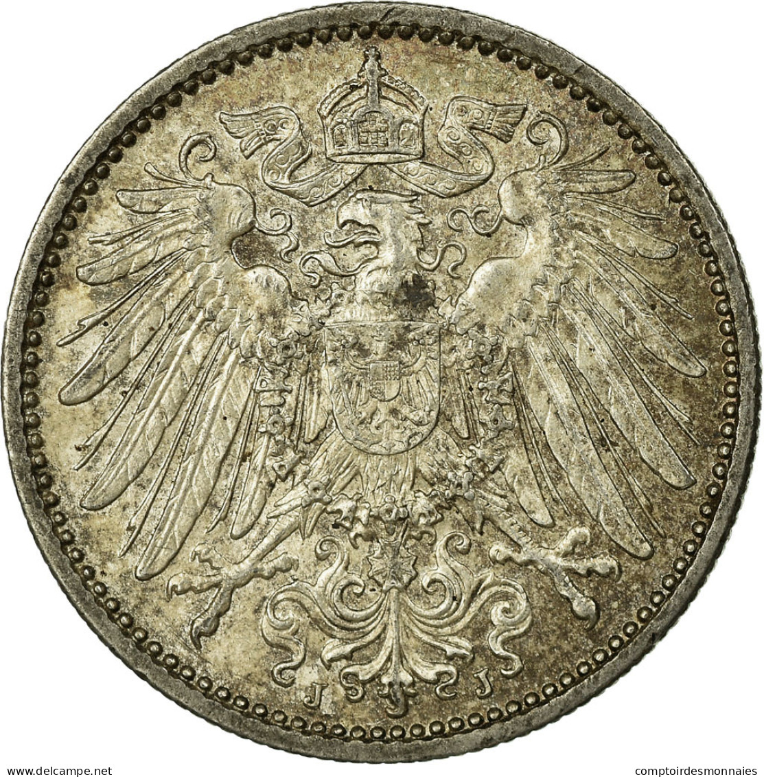 Monnaie, GERMANY - EMPIRE, Wilhelm II, Mark, 1915, Hambourg, SUP, Argent, KM:14 - 1 Mark