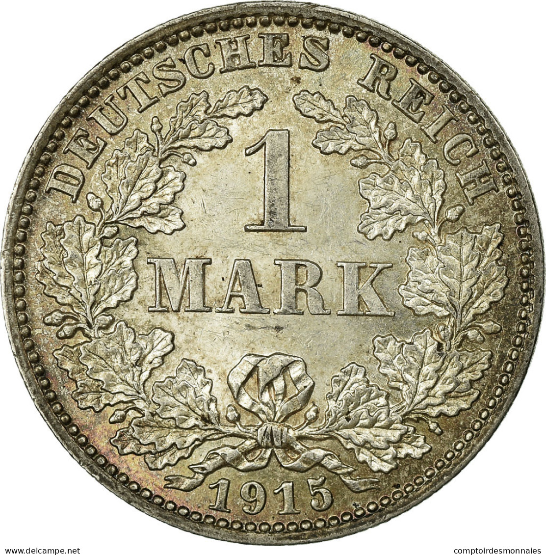 Monnaie, GERMANY - EMPIRE, Wilhelm II, Mark, 1915, Hambourg, SUP, Argent, KM:14 - 1 Mark