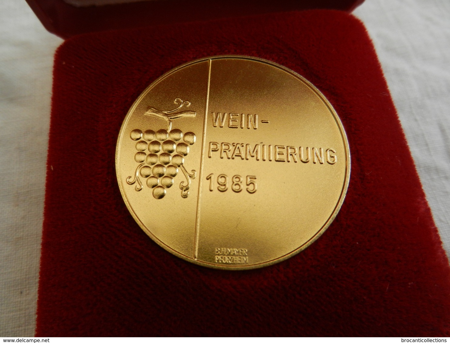 Médaille De Table Wein-pramierung 1985 - Verliehen Vom Badischen Weinbauverband - Autres & Non Classés