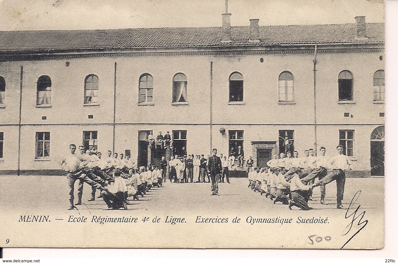 MENEN MENIN MEENEN ECOLE REGIMENTAIRE 4eme DE LIGNE EXERCISES DE  GUMNATISQUE SUEDOIS - Menen