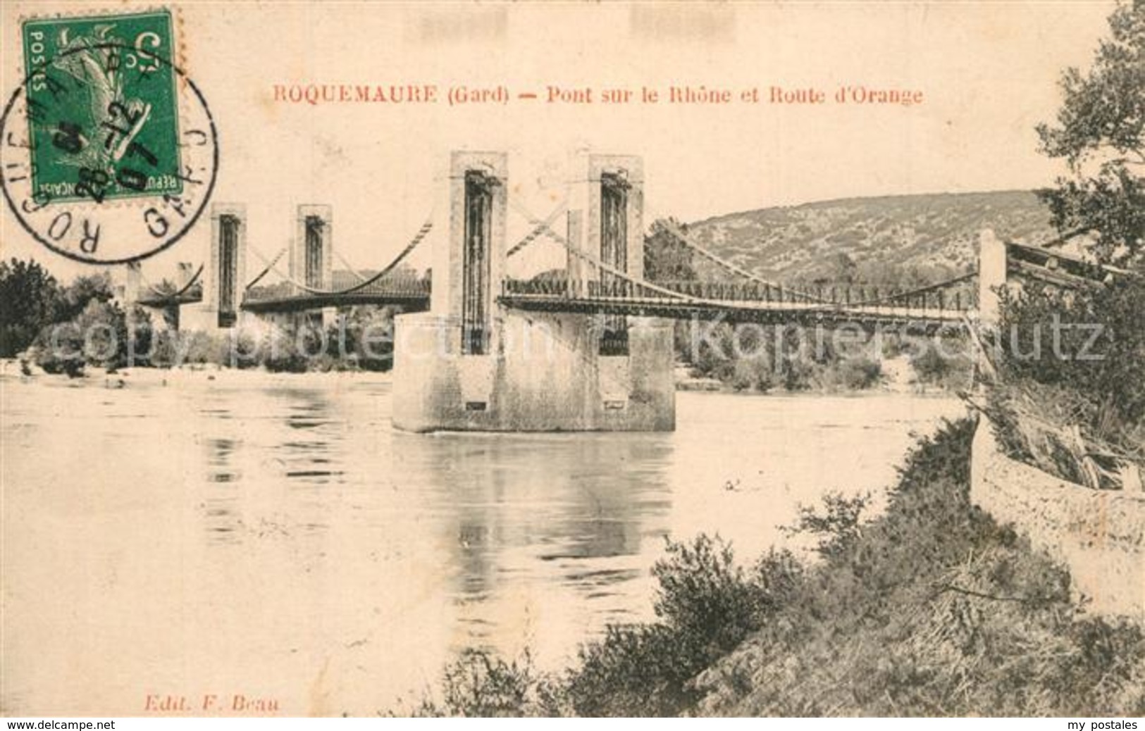 13500271 Roquemaure_Gard Pont Sur Le Rhone Et Route D`Orange Roquemaure Gard - Other & Unclassified