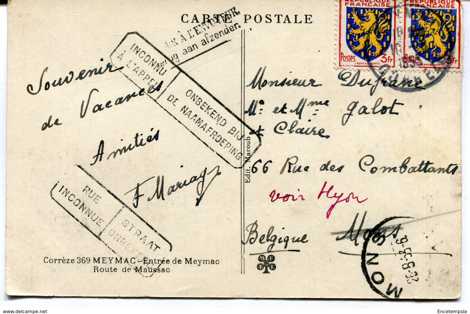 CPA - Carte Postale - France - Meymac - Entrée De Meymac - Route De Maussac  (M8129) - Autres & Non Classés