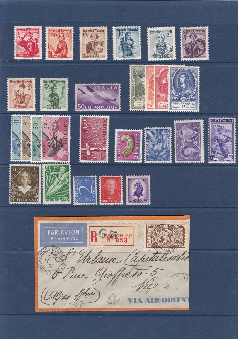 Tout Petit Vrac En 1 Scan Timbres Neuf Et 1 Lettre ,(attention Coupe Sur La Droite) - Vrac (max 999 Timbres)