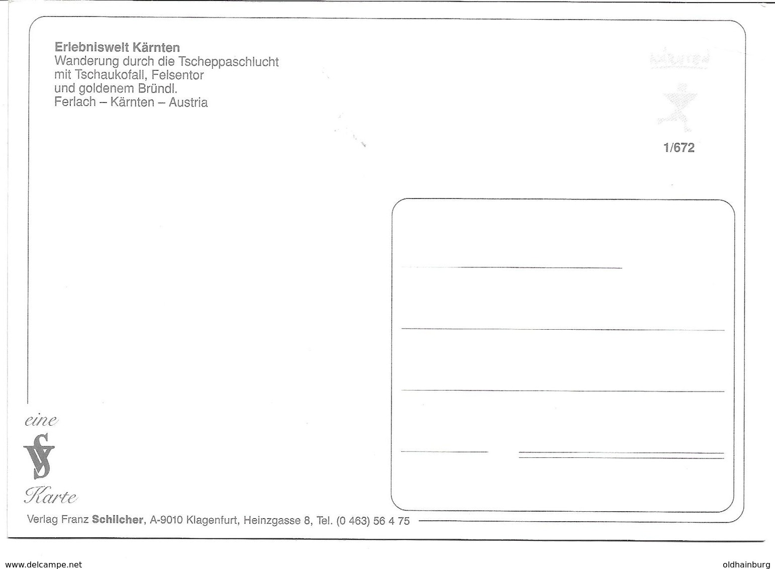 3003r: AK Wanderung Durch Die Tscheppaschlucht/ Tschaukofall, Ferlach, Ungelaufen - Ferlach