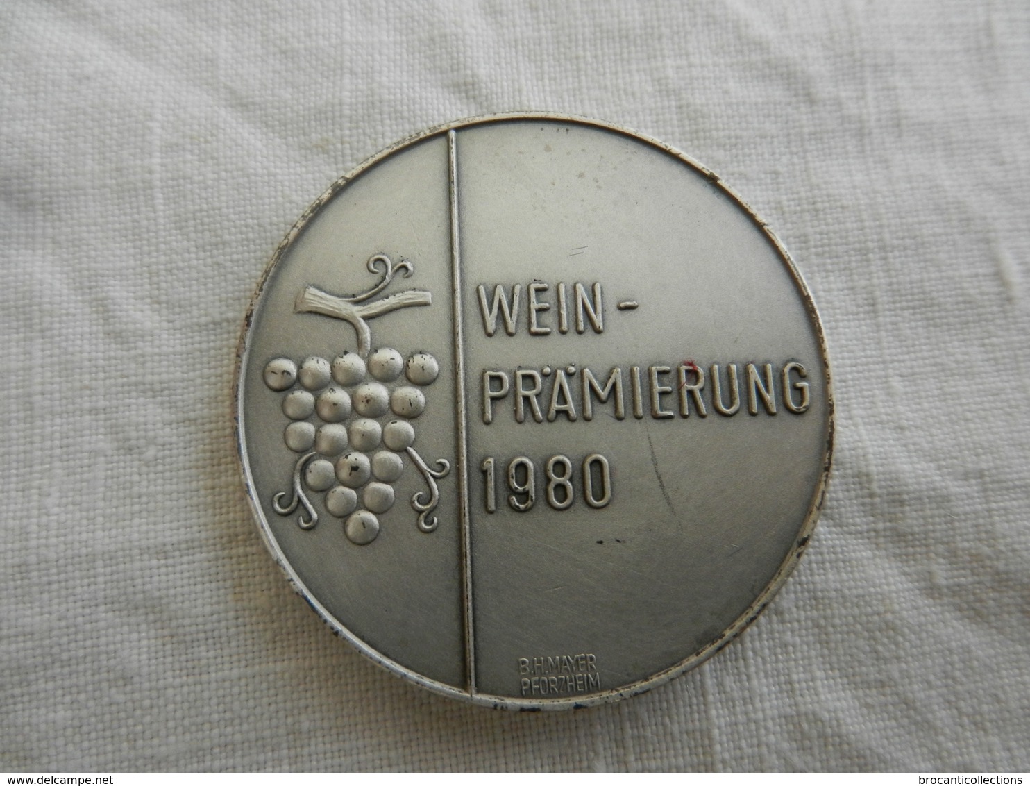 Médaille De Table Wein-pramierung 1980 - Verliehen Vom Badischen Weinbauverband - Autres & Non Classés