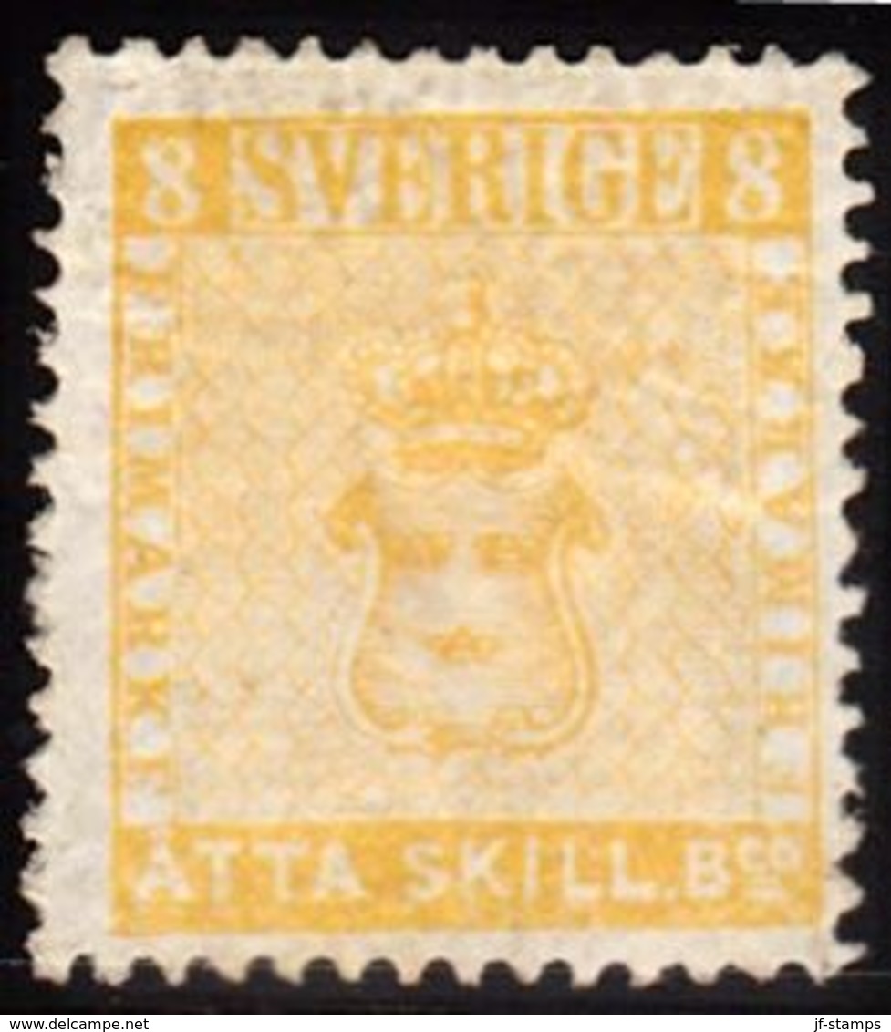 1855. Skilling Banco. ÅTTA (= 8) SKILL. Bco. Yellow. Reprint. (1885). Only Issued Aro... (Michel ND 4 IV) - JF100756 - Neufs