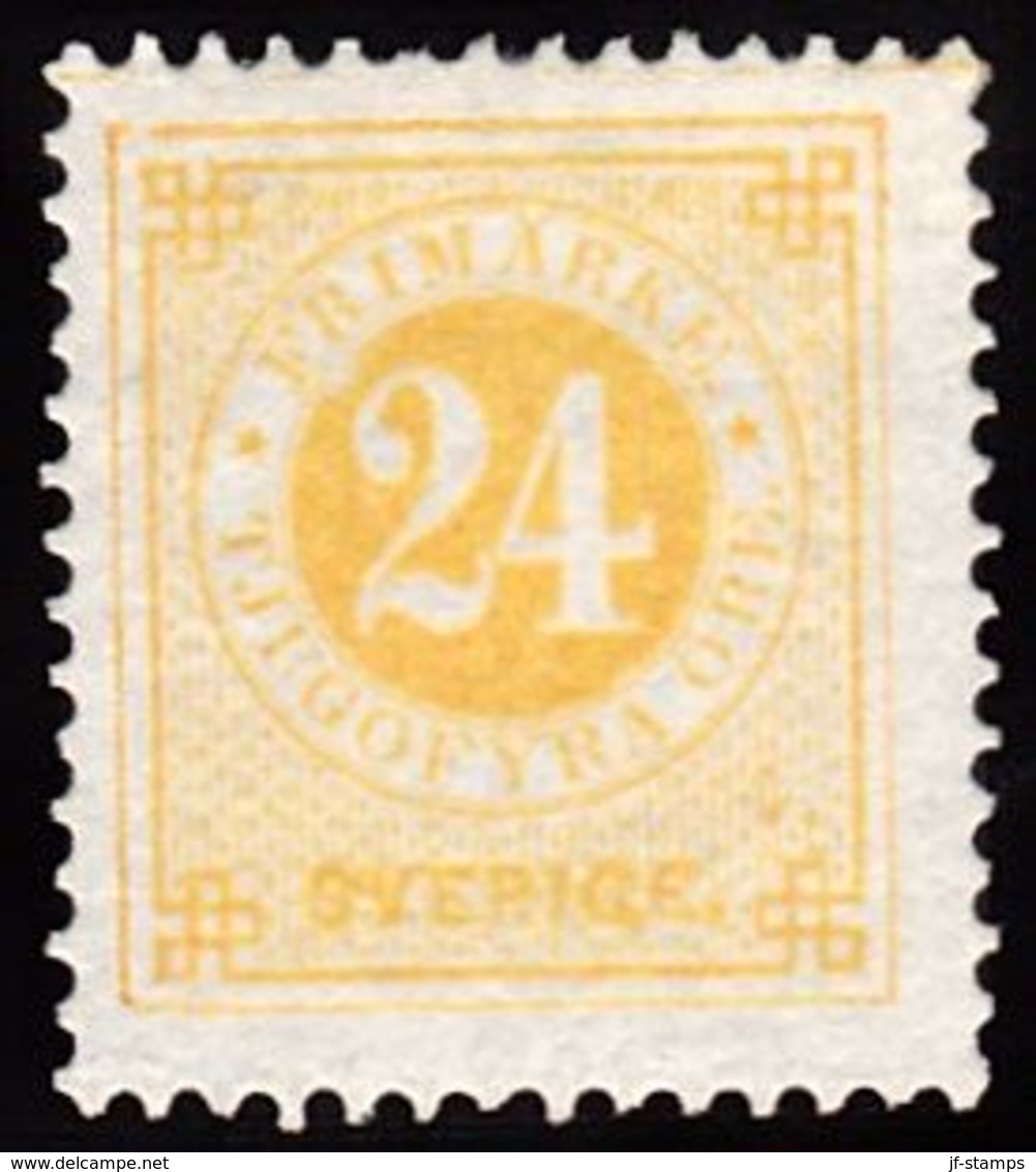 1877. Circle Type. Perf. 13. 24 øre Orange. (Michel 23B) - JF100799 - Neufs