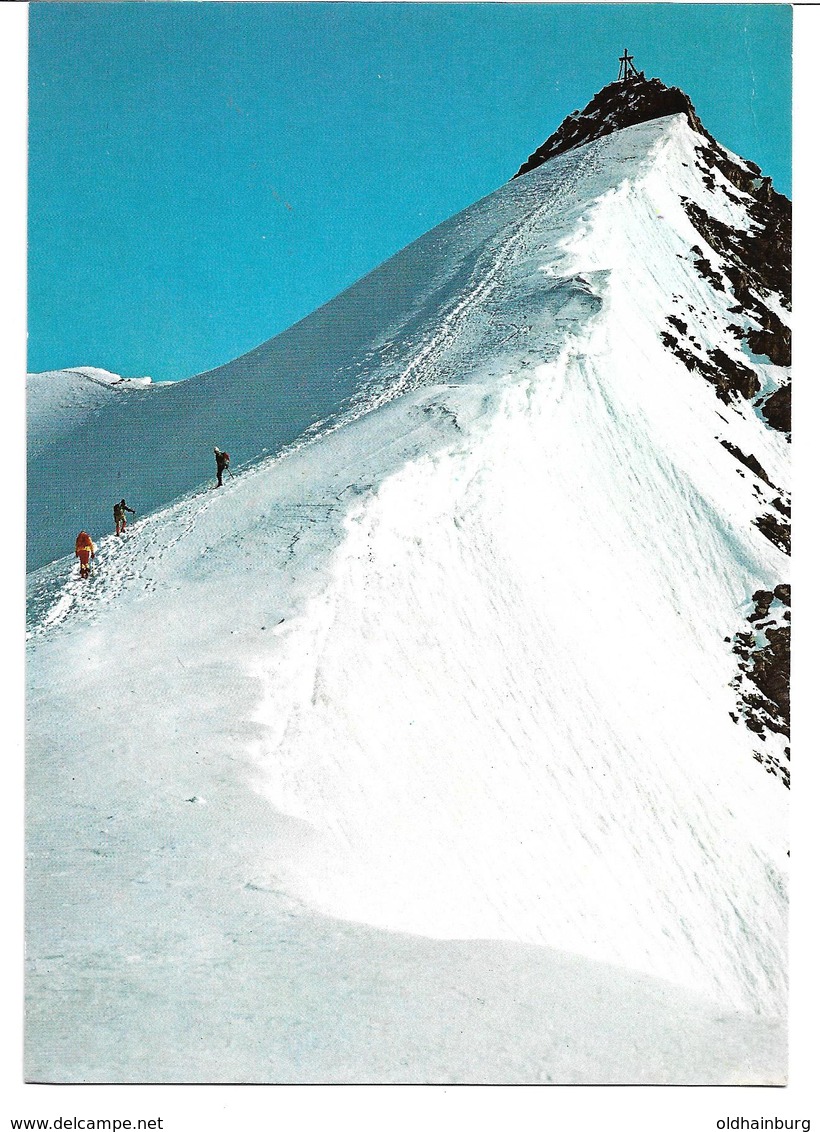 3003b: AK Wildspitze (zweithöchster Berg Österreichs), Ungelaufen, Breslauer Hütte- Hüttenstempel - Sölden