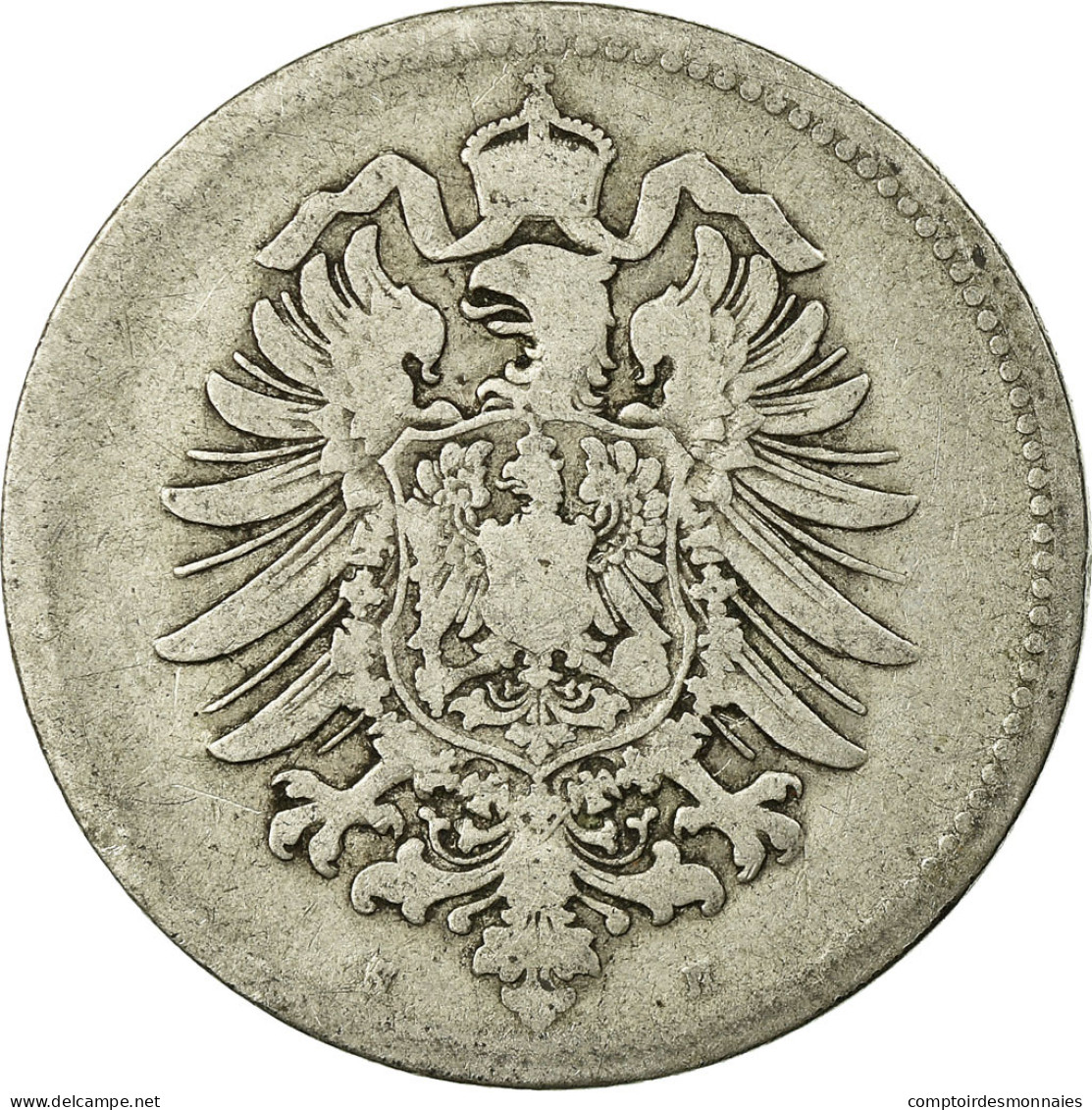 Monnaie, GERMANY - EMPIRE, Wilhelm I, Mark, 1880, Darmstadt, TB, Argent, KM:7 - 1 Mark