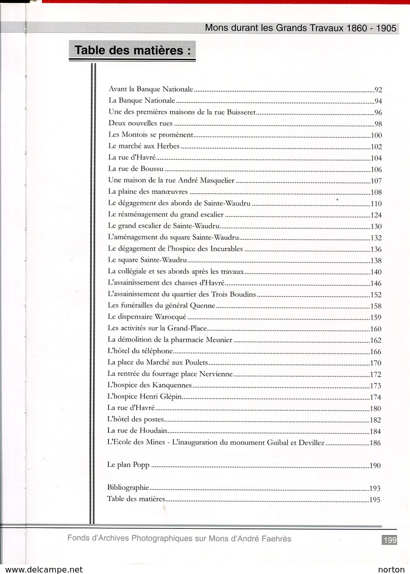 Mons Durant Les Grands Travaux 1860 - 1905 André Faehrès Comme Neuf - Collections
