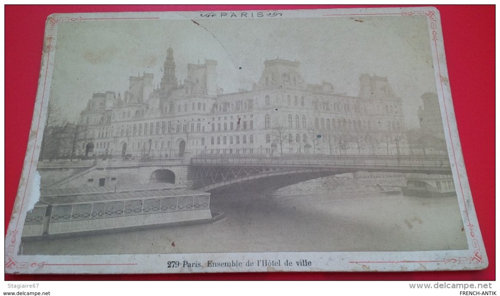 PHOTOGRAPHIE PARIS ENSEMBLE DE L HOTEL DE VILLE TACHES ABIMER BG - Autres & Non Classés