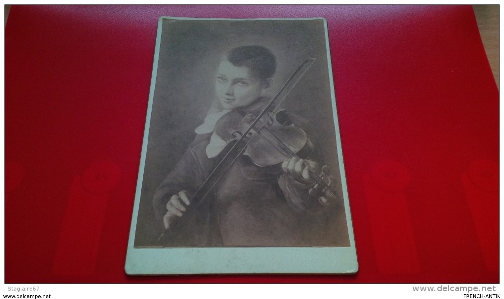 PHOTOGRAPHIE LE JEUNE MUSISICEN PAR L.FERY VIOLON PHOTO GEO.L.COOK CHARLESTONE - Autres & Non Classés