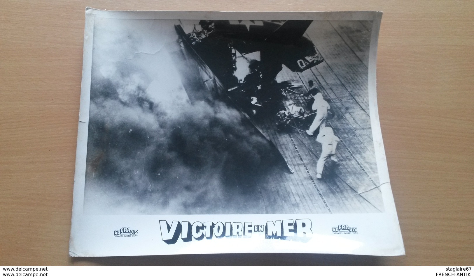 AFFICHETTE FILM DE GUERRE VICTOIRE EN MER SOFRADIS ACCIDENT AVION - Plakate