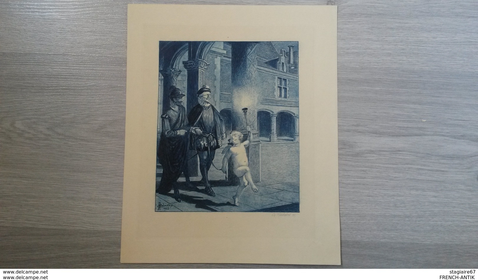 GRAVURE MALASSIS 1928 CH. THEVENIN SC ANGE - Prints & Engravings