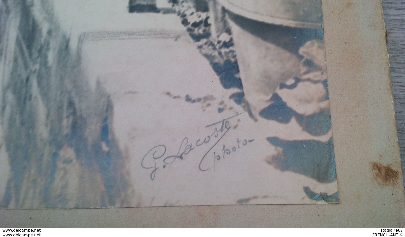 RARE PHOTO GRAND FORMAT SIGNEE G.LACOSTE AU CRAYON SERRE JARDINIER TOMATES NOGENT SUR SEINE ? A IDENTIFIER - Beroepen