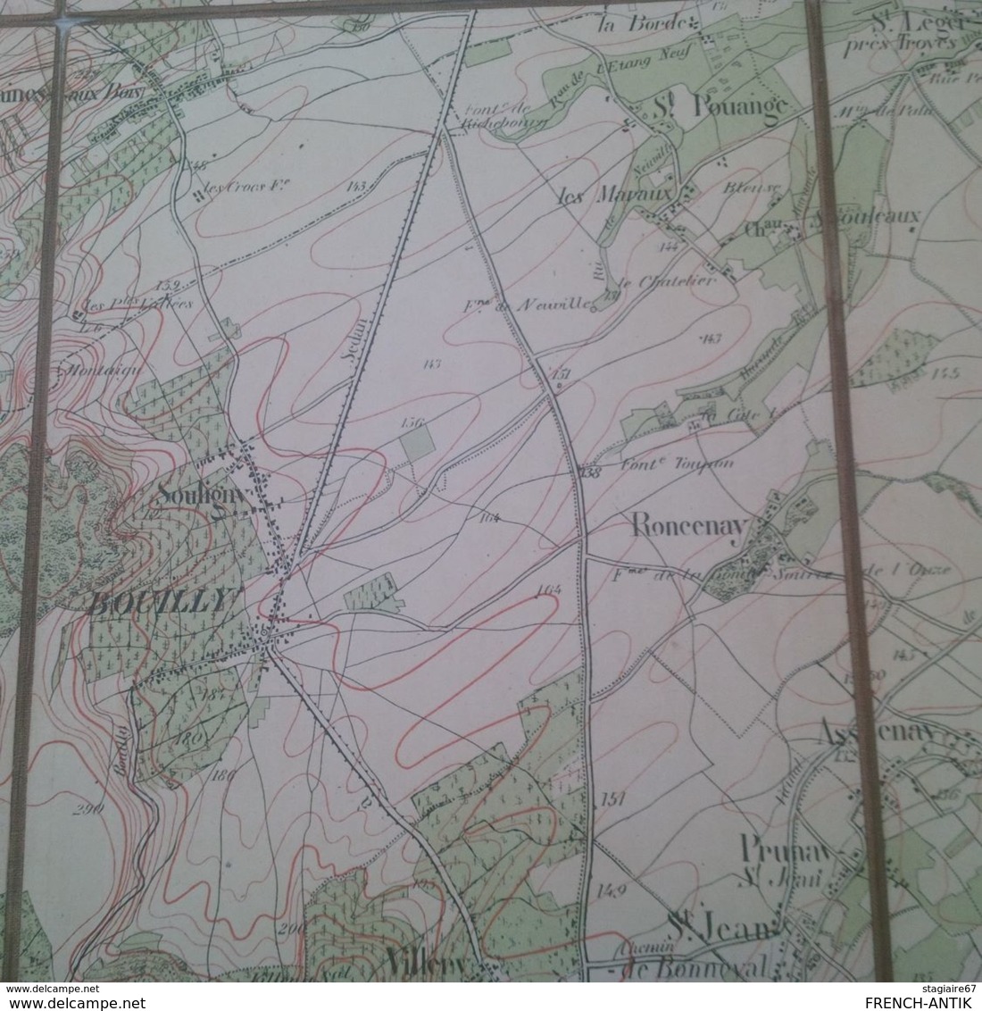 CARTE GEOGRAPHIQUE AUBE - Geographische Kaarten