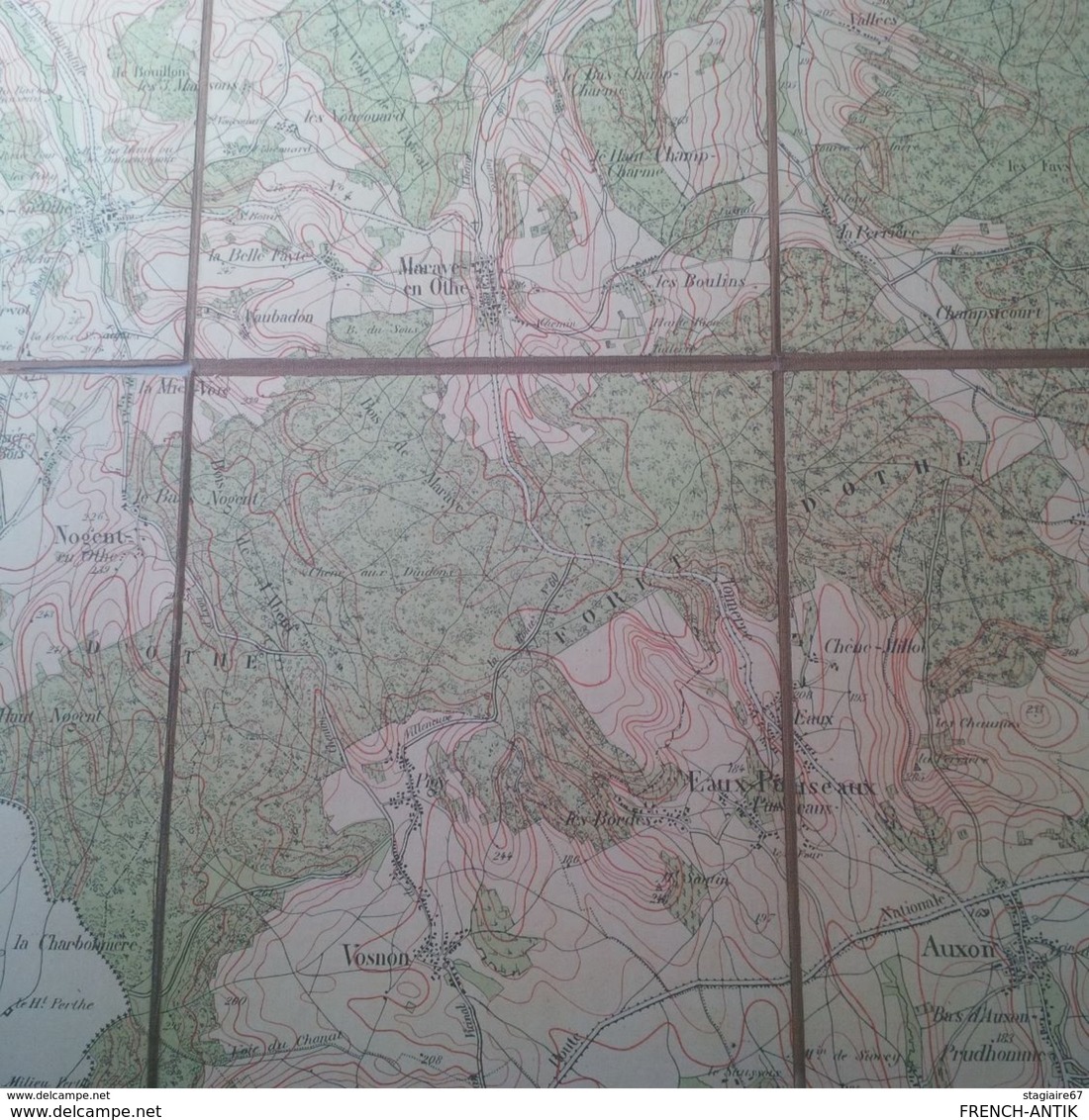 CARTE GEOGRAPHIQUE AUBE - Geographische Kaarten