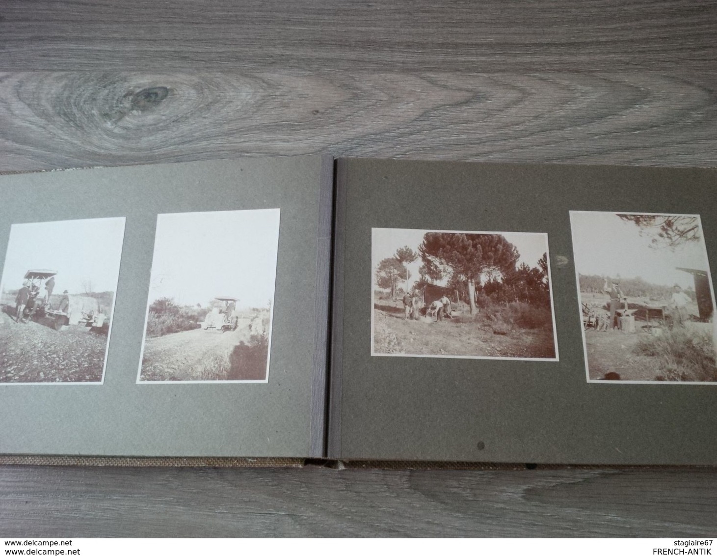 ALBUM DE FAMILLE LIEUX A IDENTIFIER METIER CONSTRUCTION AUTOCHENILLE RECOLTE 77 PHOTOS - Alben & Sammlungen