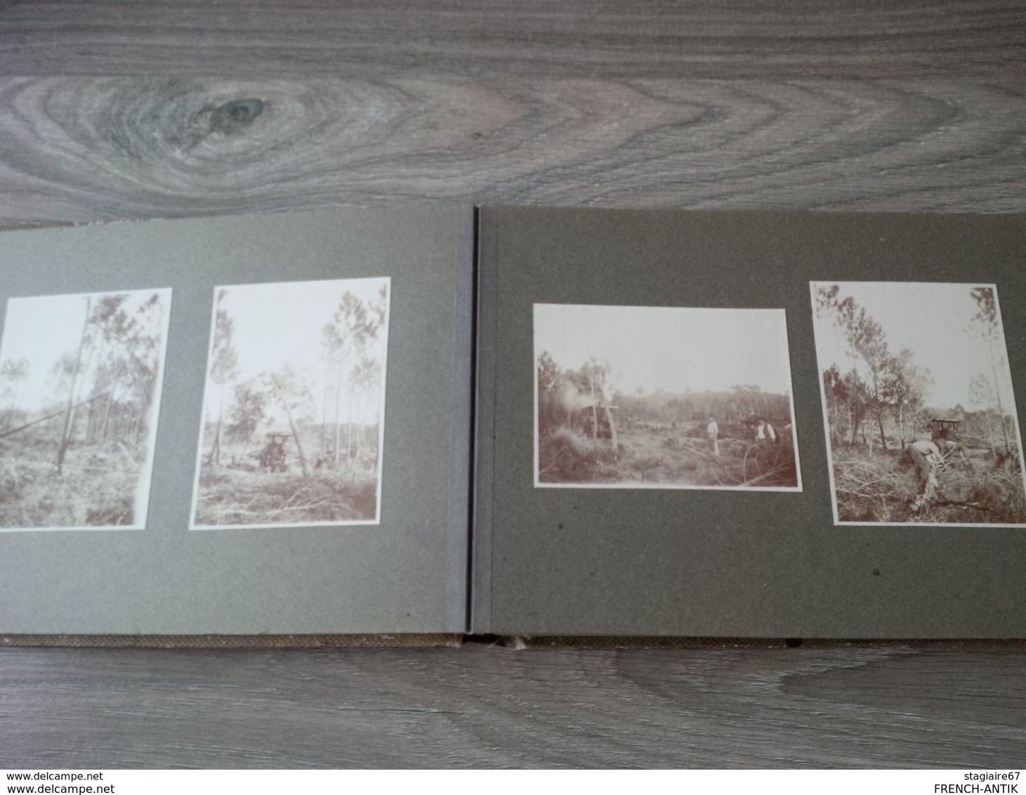 ALBUM DE FAMILLE LIEUX A IDENTIFIER METIER CONSTRUCTION AUTOCHENILLE RECOLTE 77 PHOTOS - Albums & Collections