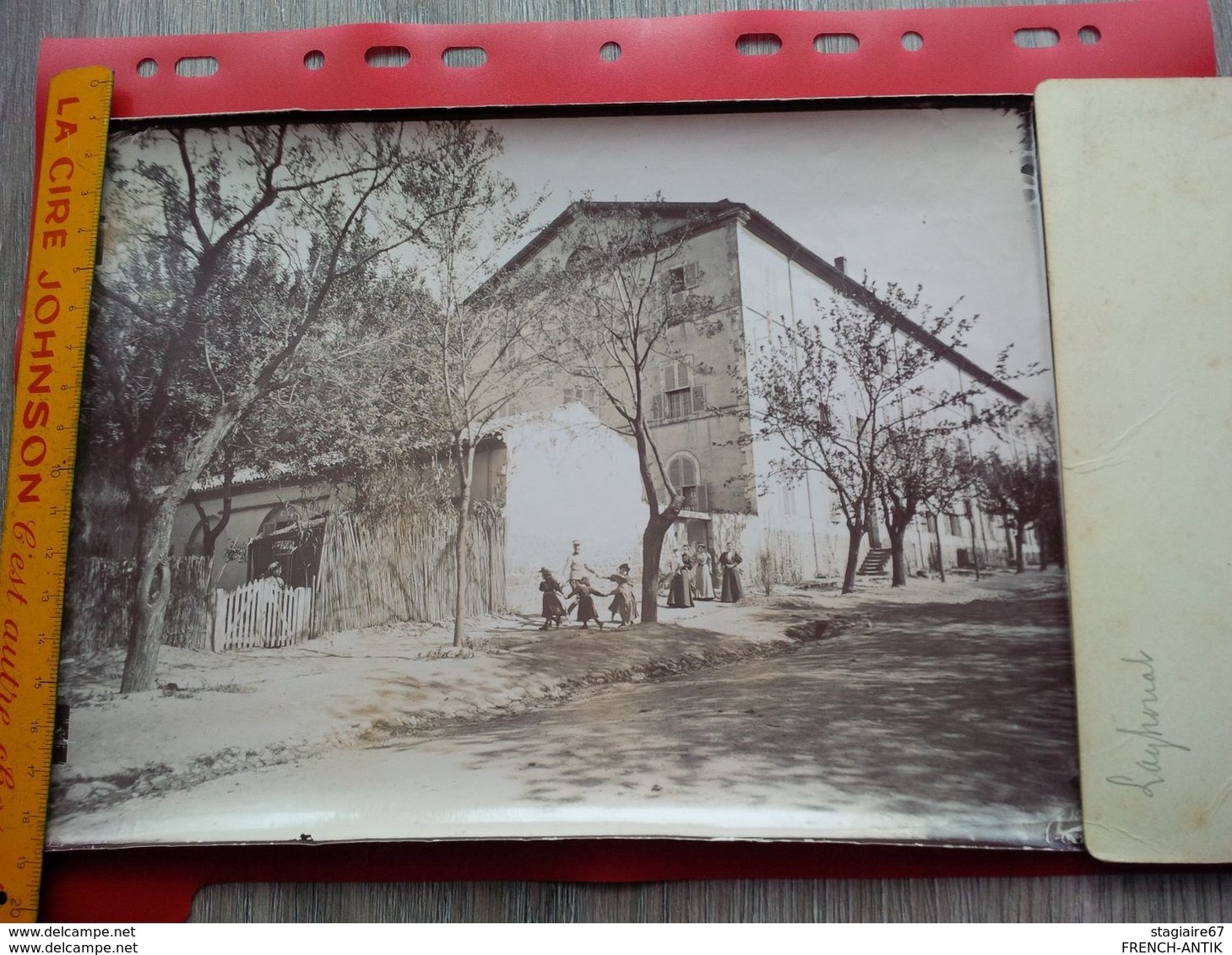 LOT 3 GRANDE PHOTO ALGERIE FORT MARCHE ECOLE MILITAIRE LIEU A IDENTIFIER - Lieux