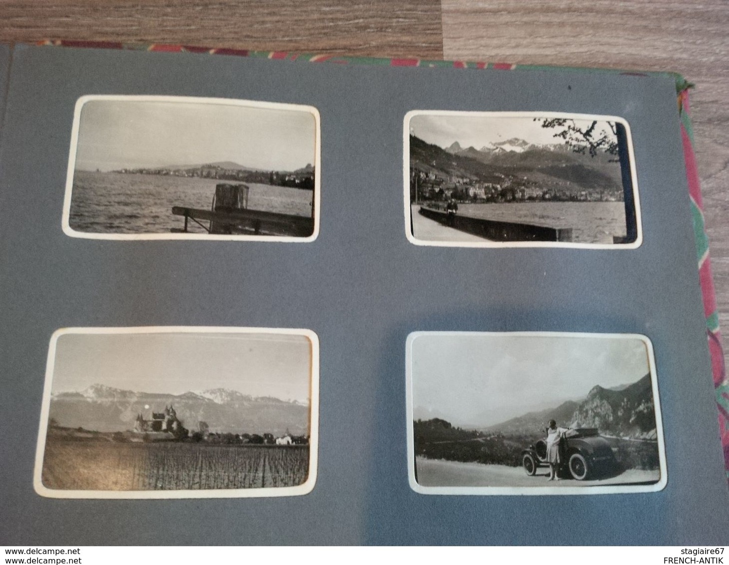 ALBUM DE PHOTO FAMILLE VOYAGE EN SUISSE BATEAU AUTOMBILE PAYSAGE