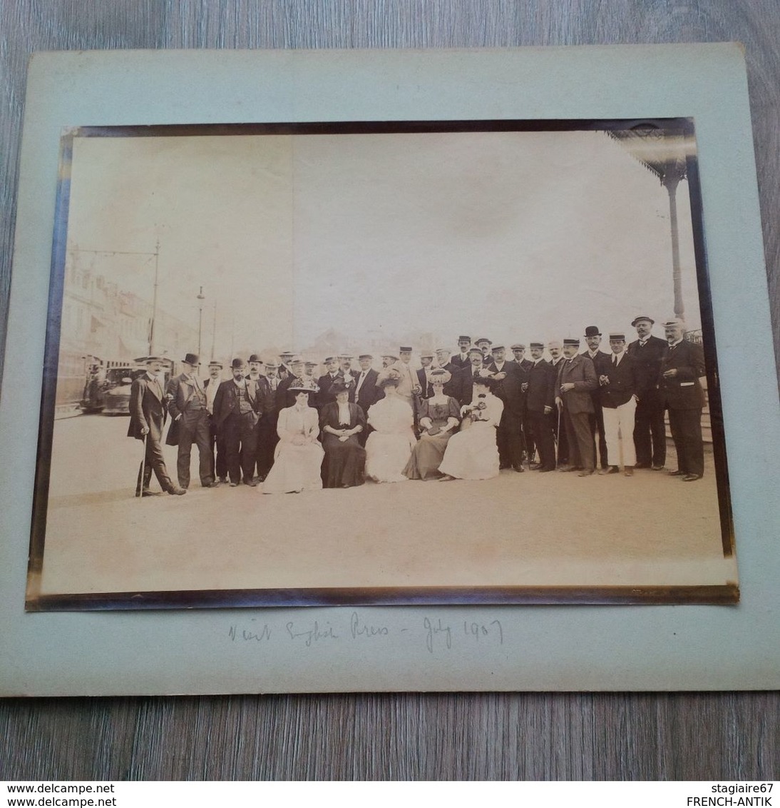 PHOTOS BOULOGNE SUR MER 1901 PERSONNAGES TRAMWAY KIOSQUE - Lieux