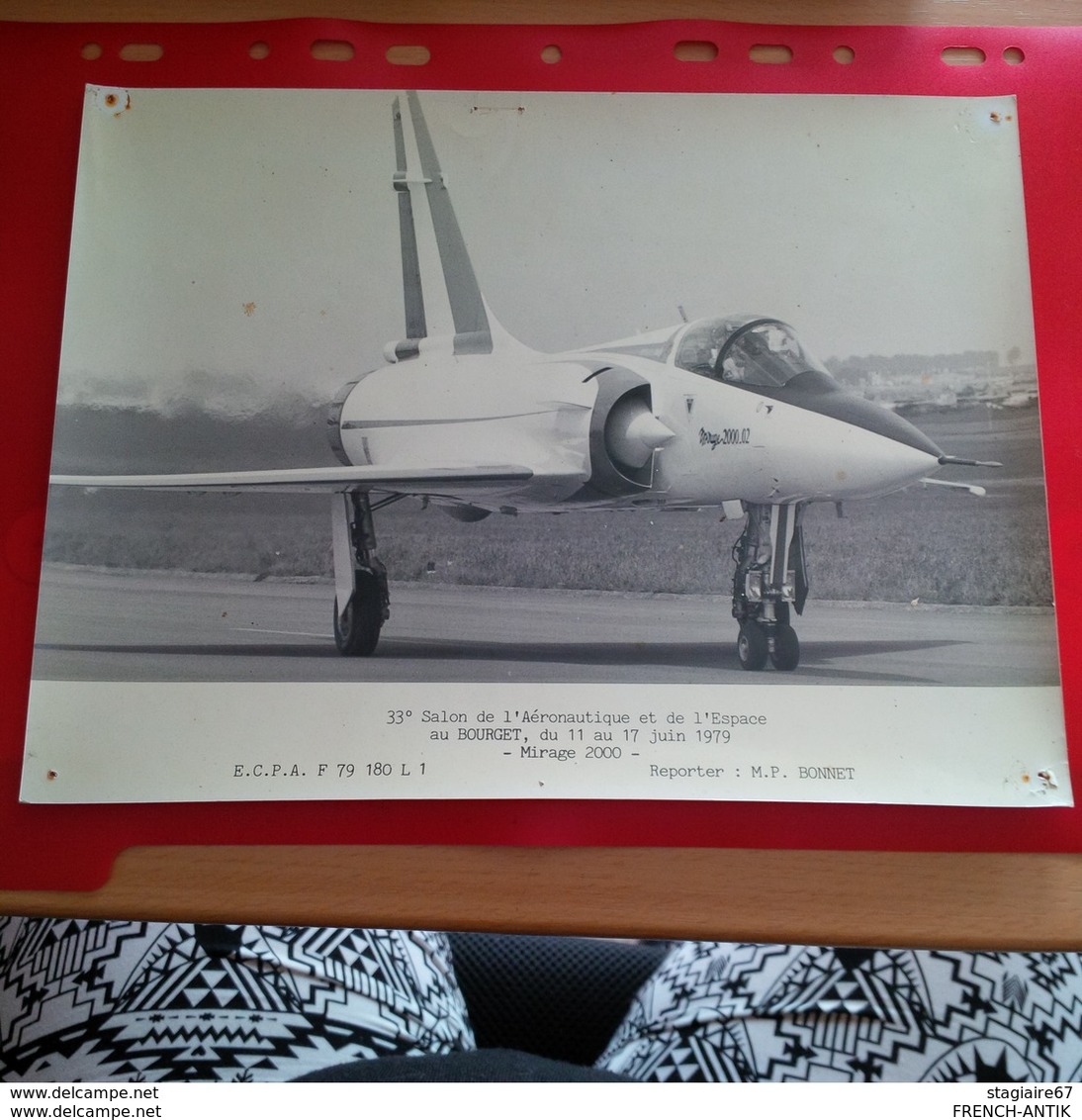 GRANDE PHOTO 33E SALON DE L AERONAUTIQUE ET DE L ESPACE AU BOURGET 1979 MIRAGE 2000 - Aviation