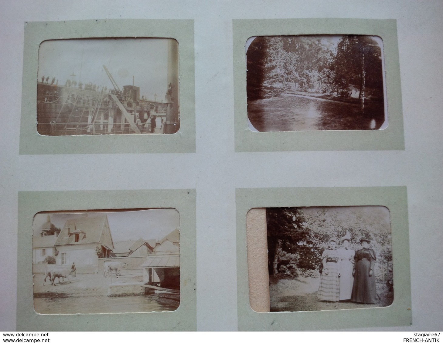 ALBUM PHOTO ANCIEN 1900 ROYAUME UNI PARIS THEMES DIVERS BATEAU CYCLISME ETC