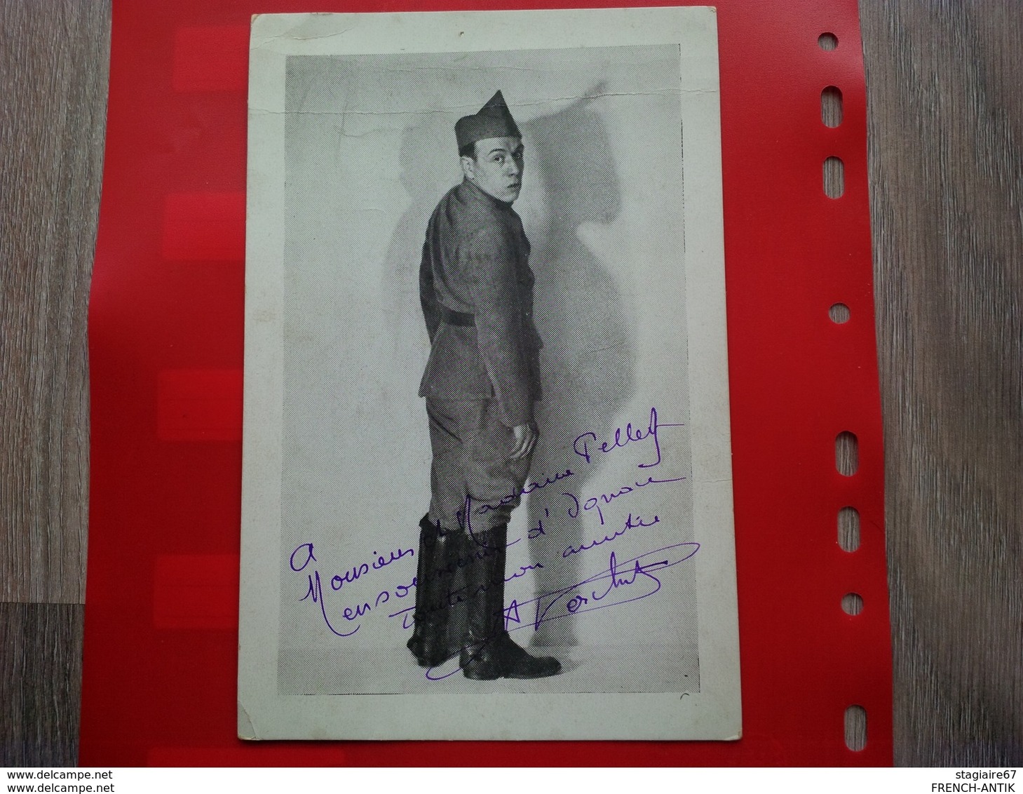 PHOTO DEDICACE A IDENTIFIER OPERA COMIQUE SOLDAT - Signed Photographs