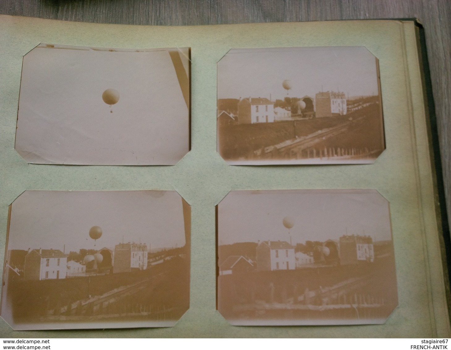 ALBUM PHOTO DE 133 PIECES PARIS BALLON CAMPAGNE BALLON EXPOSITION CHEMIN DE FER COMMERCE 1929