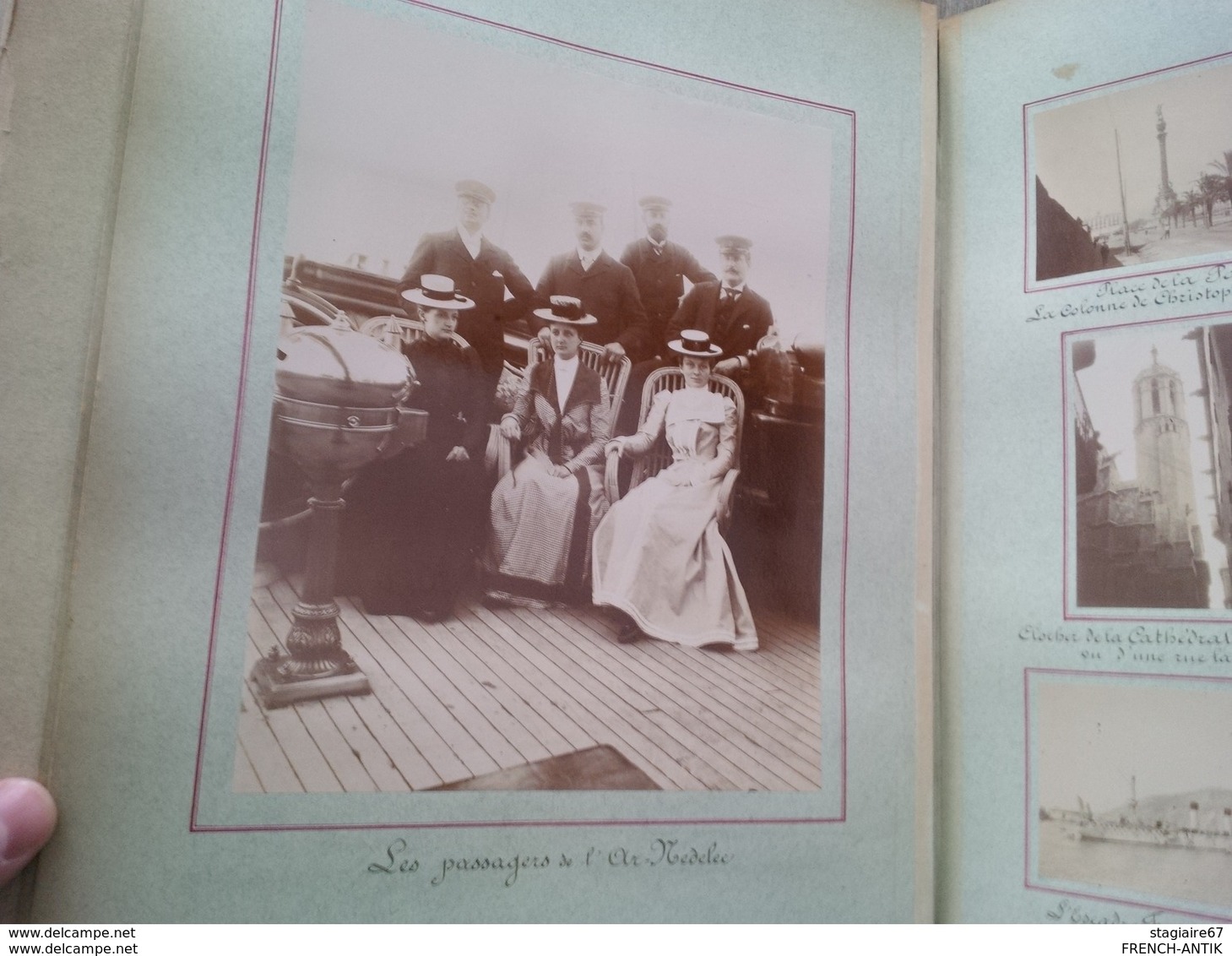 MAGNIFIQUE ALBUM PHOTO STEAM YACHT AR NEDELEC 1899 CROISIERE ESPAGNE MAROC PORTUGAL