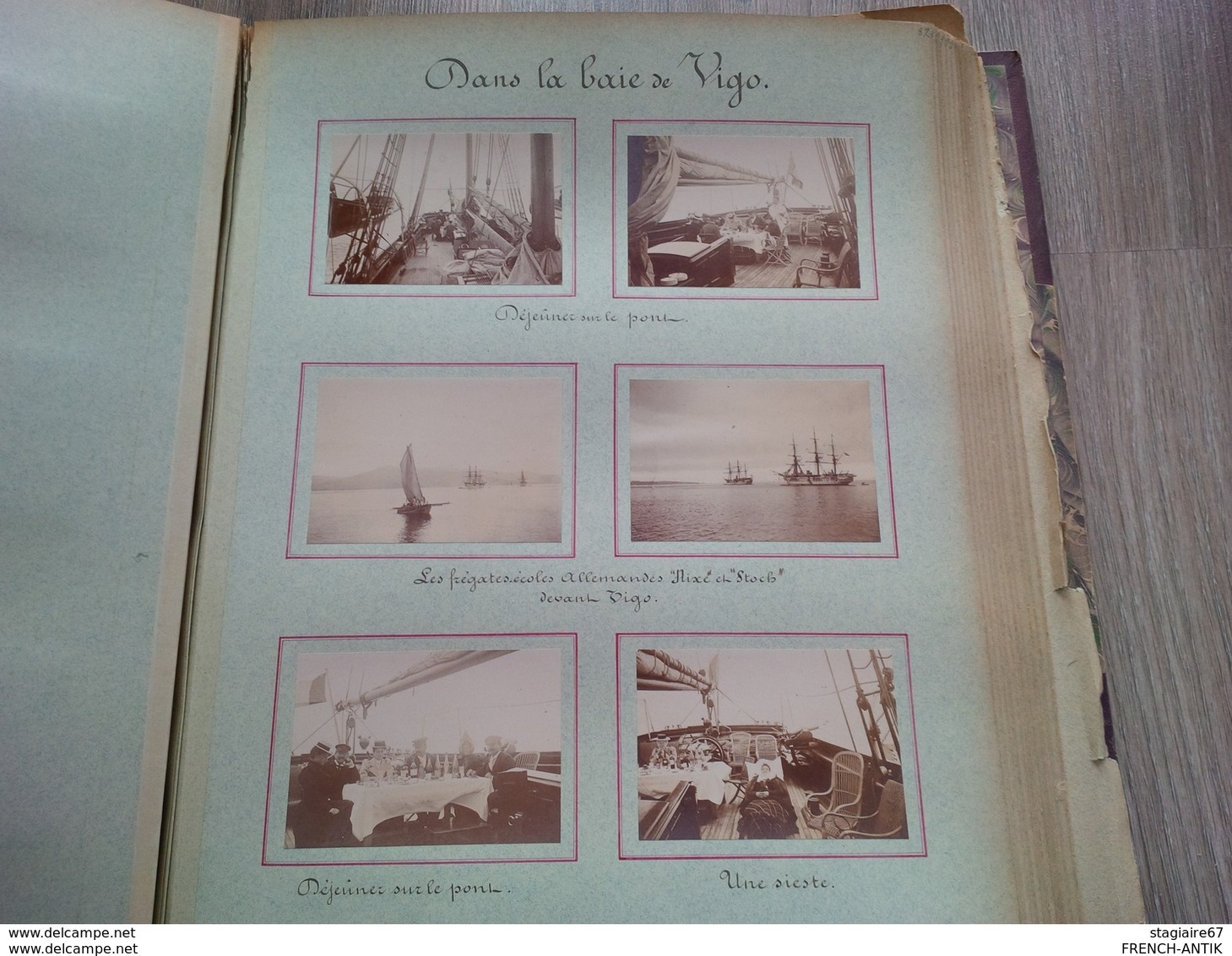 MAGNIFIQUE ALBUM PHOTO STEAM YACHT AR NEDELEC 1899 CROISIERE ESPAGNE MAROC PORTUGAL