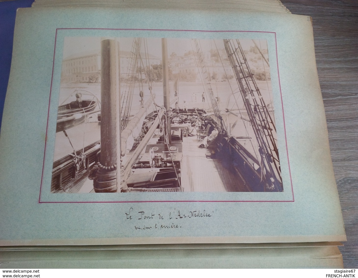 MAGNIFIQUE ALBUM PHOTO STEAM YACHT AR NEDELEC 1899 CROISIERE ESPAGNE MAROC PORTUGAL