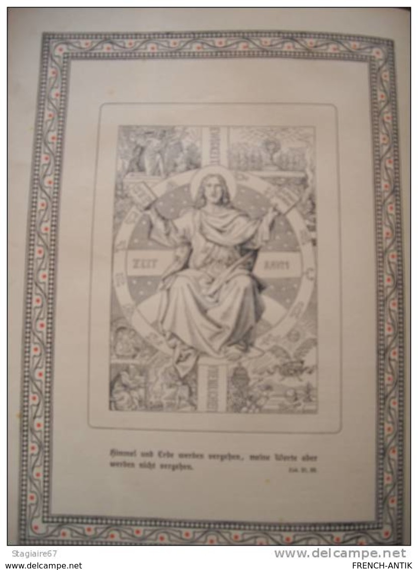 BIBLE MAGNIFIQUE DORURE SUR LE PREMEIR PAGE NOMBREUSES GRAVURES BILDER BIBEL KATHOLISCHE