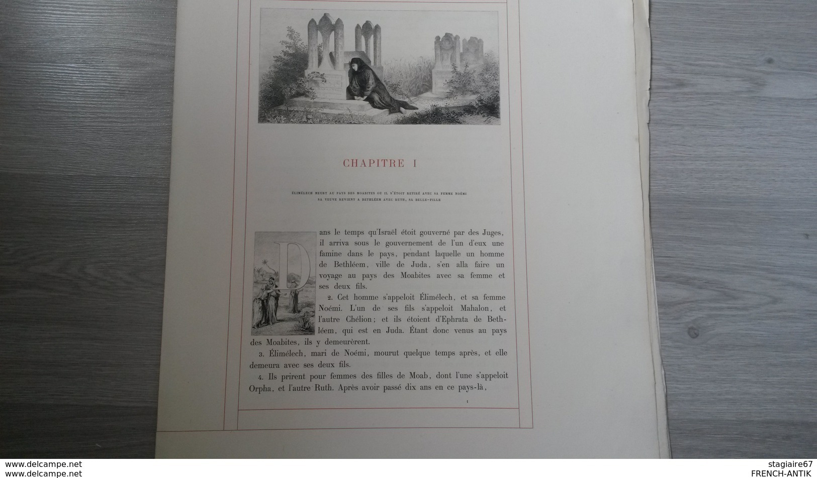 LE LIVRE DE RUTH  LEMAISTRE DE SACY GRAVURES DE BLIDA - 1801-1900