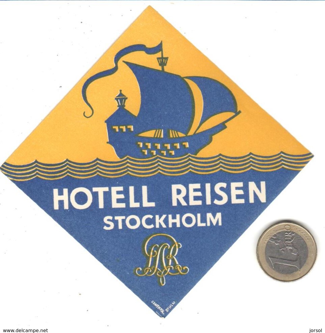 ETIQUETA DE HOTEL  - HOTELL REISEN  -STOCKHOLM  -SWEDEN  (SUECIA) - Etiquetas De Hotel