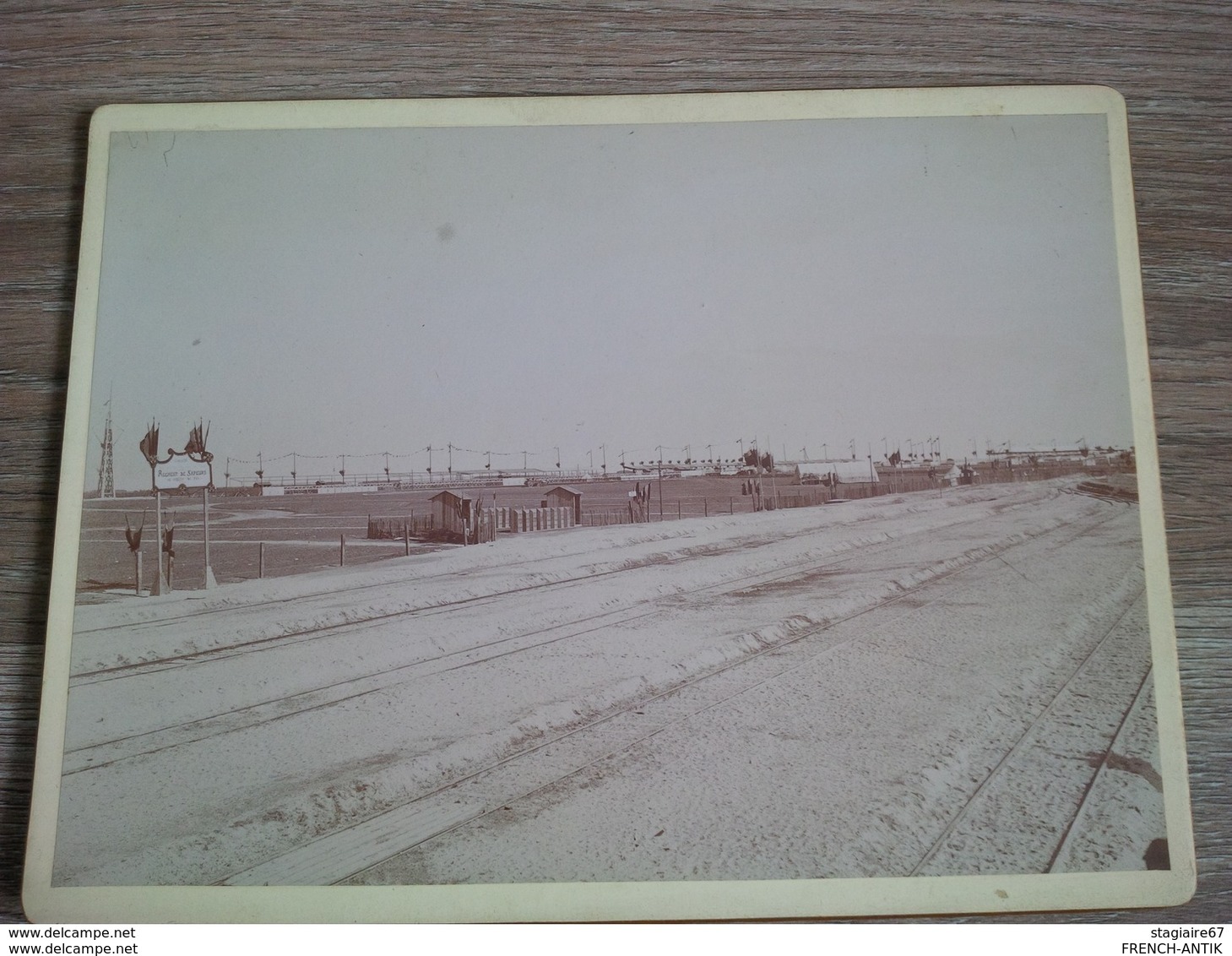 GRANDE PHOTO REGIMENT DE SAPEURS DE CHEMIN DE FER PHOTOGRAPHE F.ROTHIER REIMS - Trains