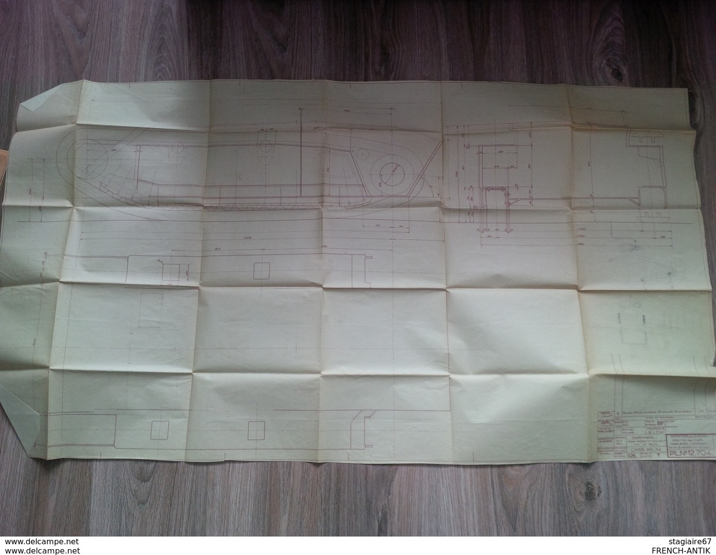 LOT  4 PLANS CHAR A.R.L 44 MINISTERE DE LA GUERRE ATELIER DE CONSTRUCTION DE RUEIL - Tools