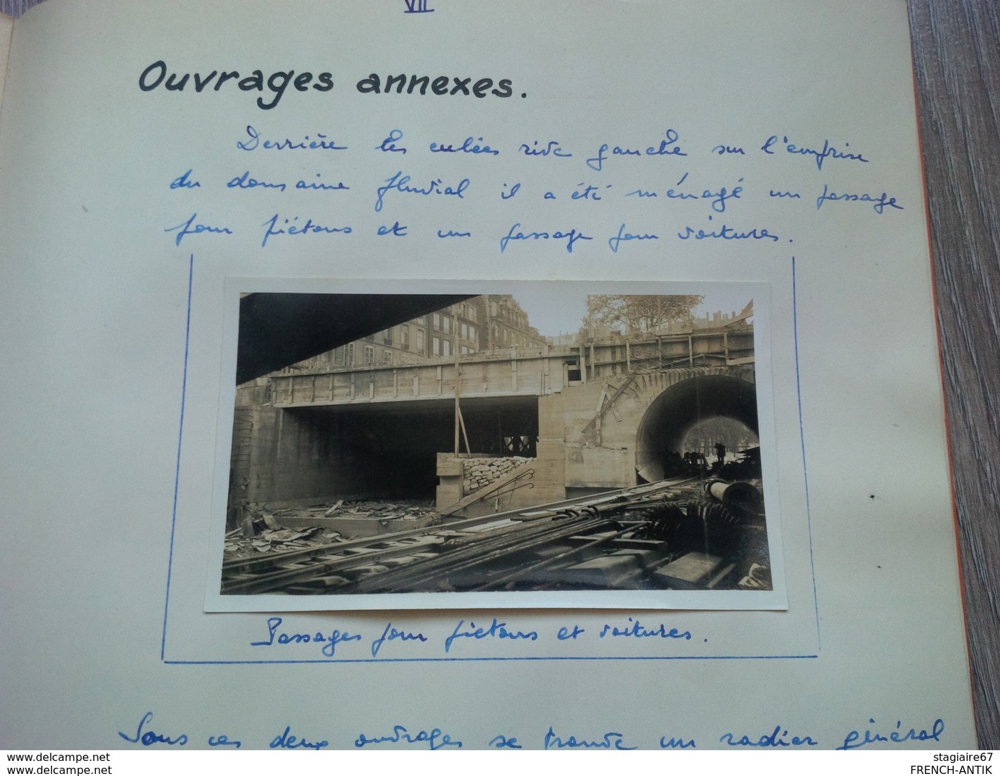 PHOTO NOUVEAU PONT DU CARROUSEL PARIS 7 PHOTOGRAPHIES 11X6.5CM