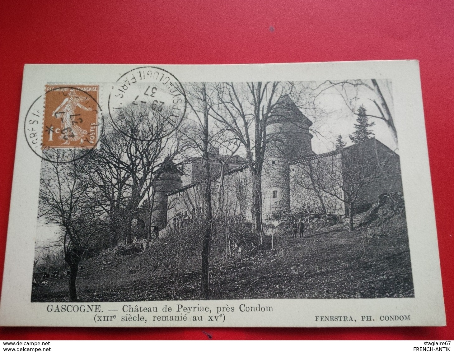 CHATEAU DE PEYRIAC CACHET CONGRES PSYCHOLOGIE PARIS 1937 - Commemorative Postmarks