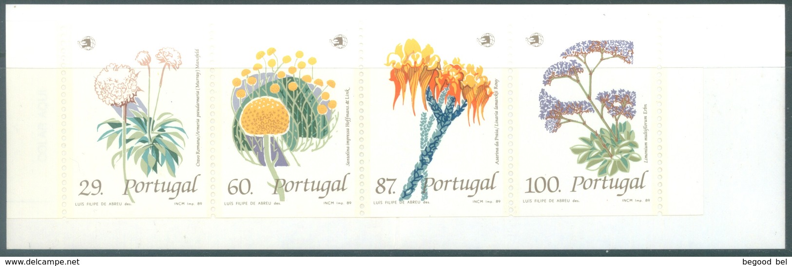 PORTUGAL - 1989 - MNH/*** LUXE BOOKLET - FLORES FLEURS BLOEMEN FLOWERS - Mi  MH6 Yv  C1780a - Lot 19414 - Carnets