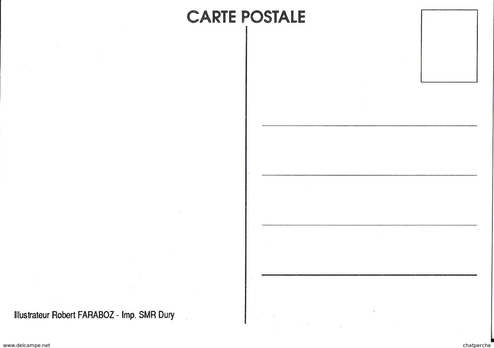 ILLUSTRATEUR ROBERT FARABOZ  CARTE PERSONNELLE DEMENAGEMENT GENDARMERIE JEEP AMIENS - Autres & Non Classés