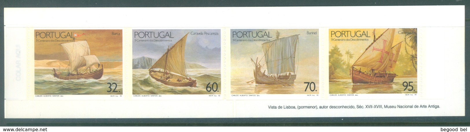 PORTUGAL - 1990 - MNH/*** LUXE BOOKLET - BATEAUX BOATS - Mi  MH8 Yv  C1809a - Lot 19416 - Carnets
