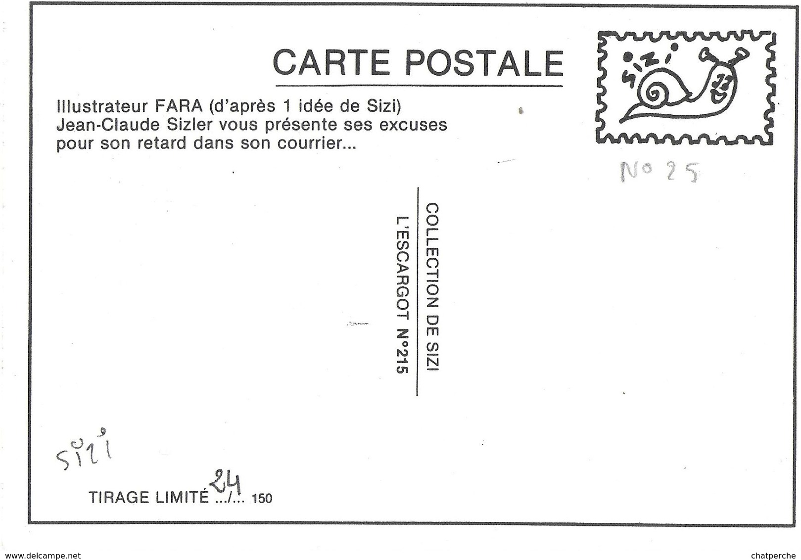 ILLUSTRATEURS ROBERT FARABOZ  HUMOUR SIZLER EN RETARD DE COURRIER "EMBARQUE" PAR LES GENDARMES SIZI 215 - Autres & Non Classés