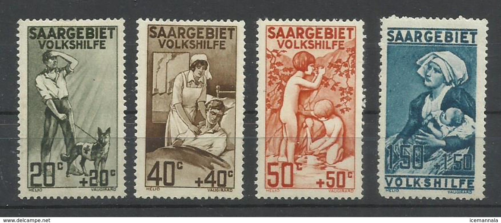 SARRE YVERT   103/6  MH  * - Unused Stamps