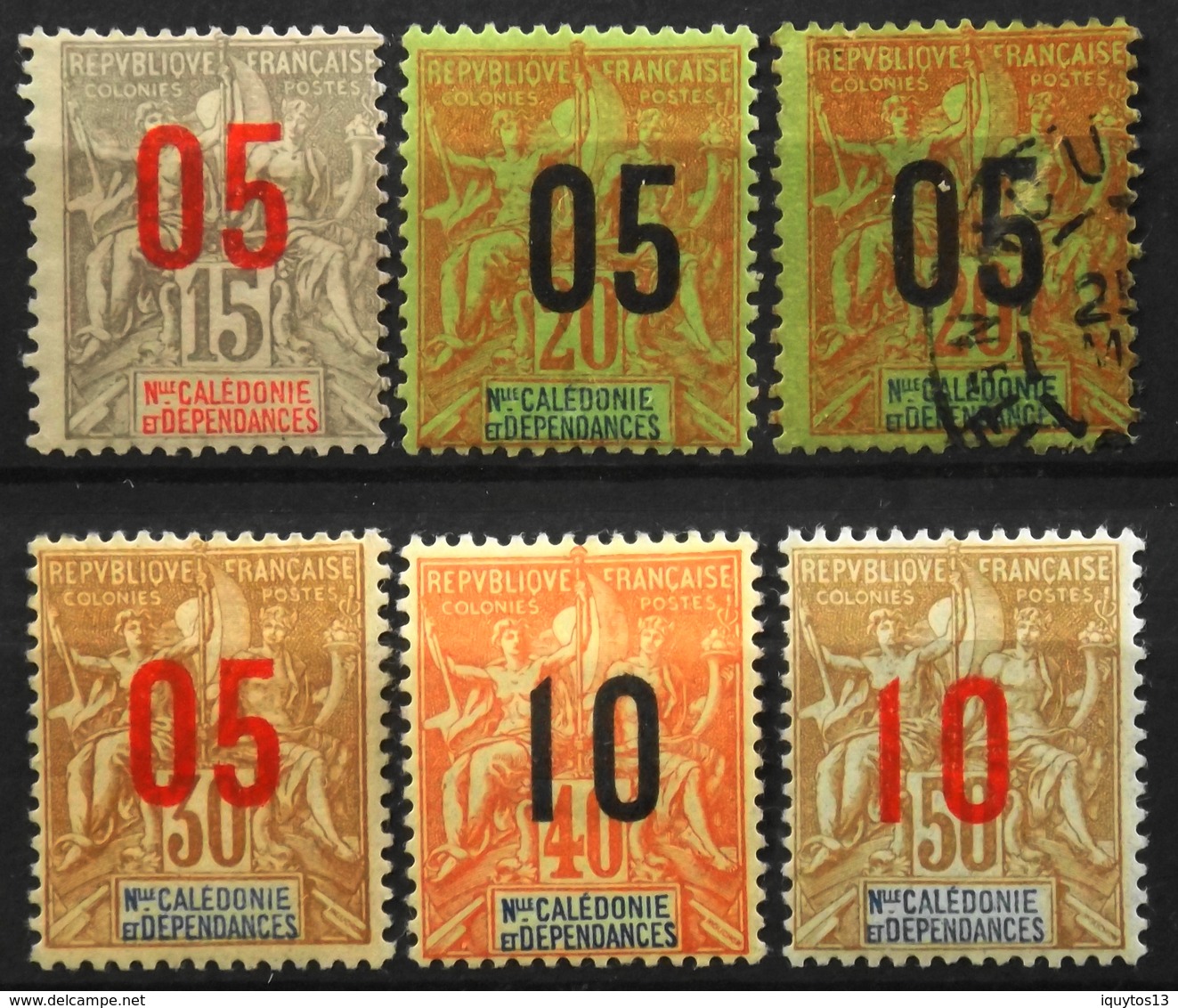 Nouvelle-Calédonie > 1910-1939 > 1912 N° 105 à 109 Y & T - NEUF**/*/O - Neufs
